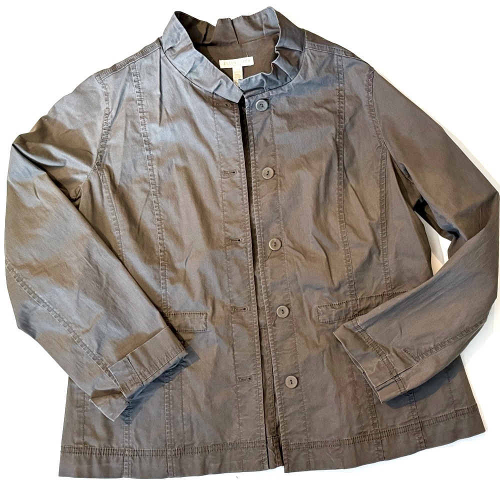 Utility jacket by Eileen Fisher olive green size LP